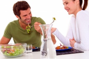 Couple Eating Healthy Food